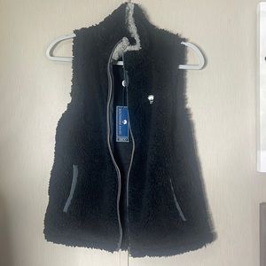 Southern shirt cotton black gray Sherpa vest medium NWT